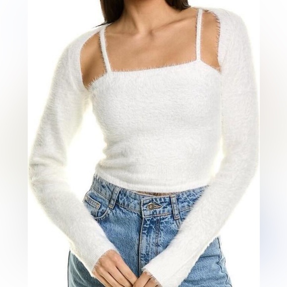 Alice + Olivia Sweaters - ❤️Alice + Olivia Fuzzy Luetta Sweater Cardigan Set❤️